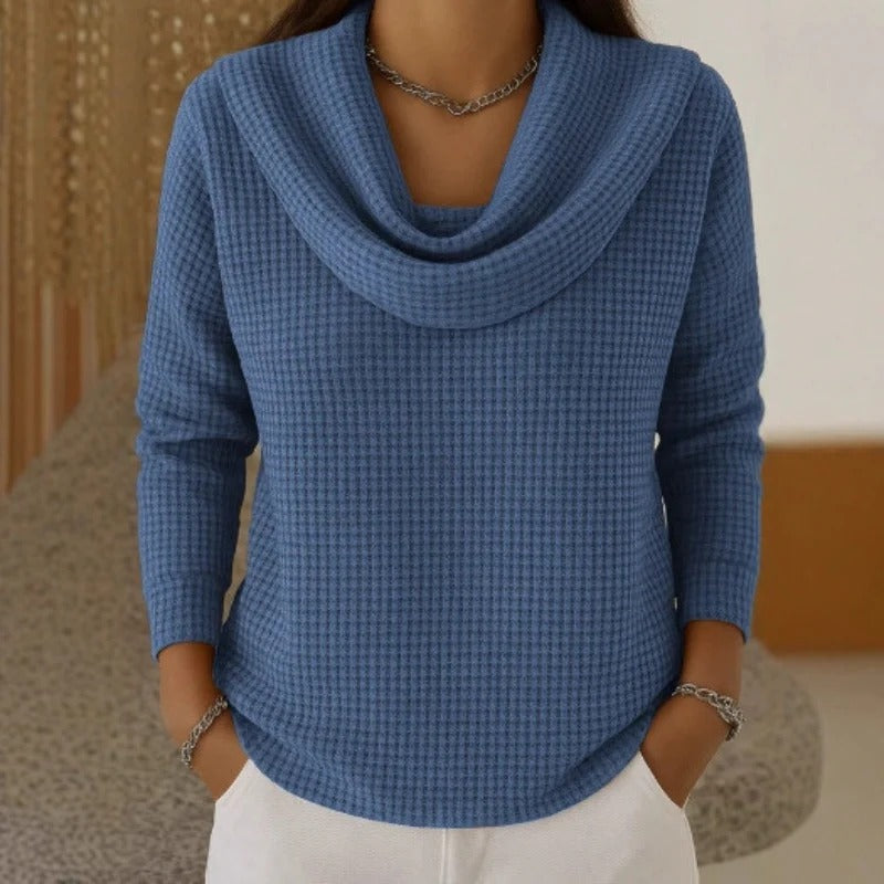 AMBER | Elegante Trui - Warm Comfort en Vloeiende Watervalhals voor Elke Dag