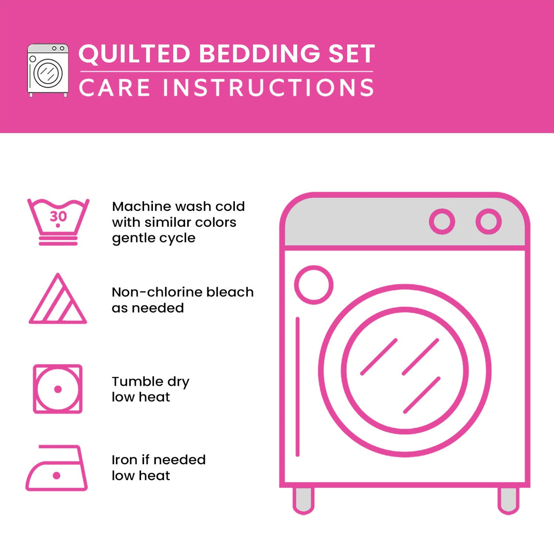 Bloemige Patchwork - 3-delige Handgemaakte Beddengoed Set