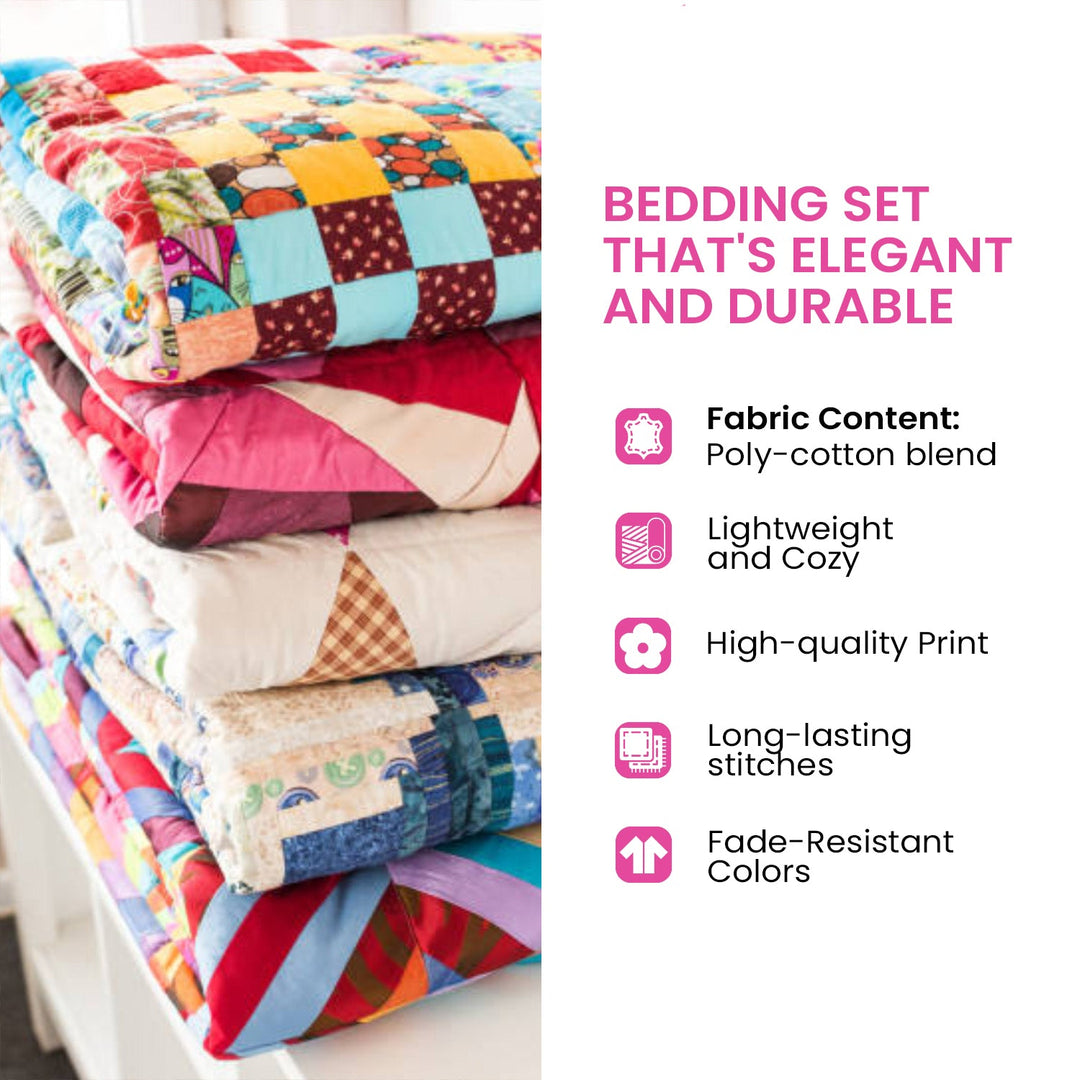 Amour Patchwork - 3-delige Handgemaakte Beddenset