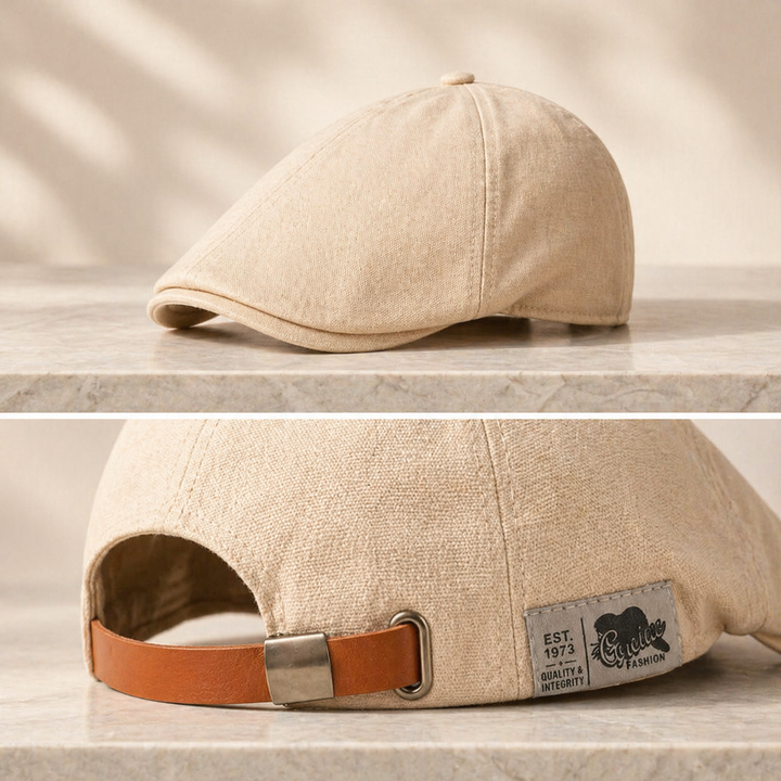 Gian - Zomer Flat Cap Lage Profiel