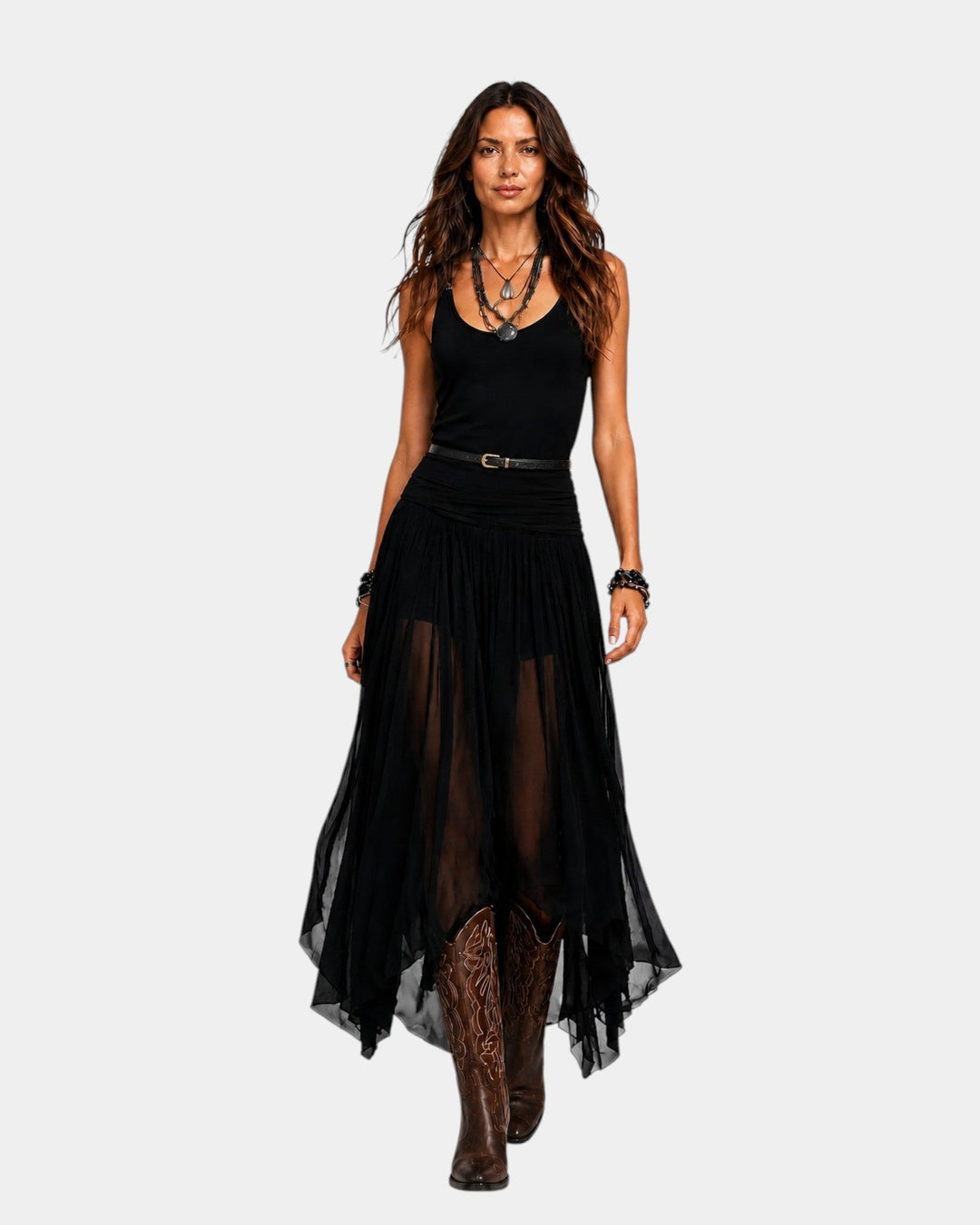 Talia - Set blouse met broek en rok