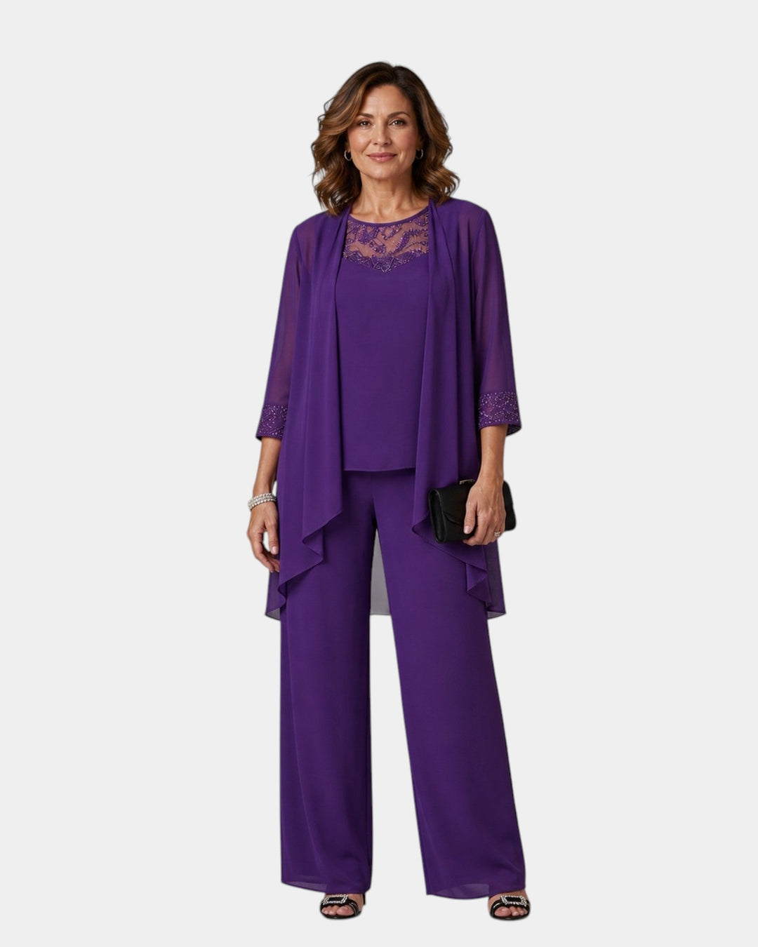 Adalie - Set van broek, blouse en bijpassende jas