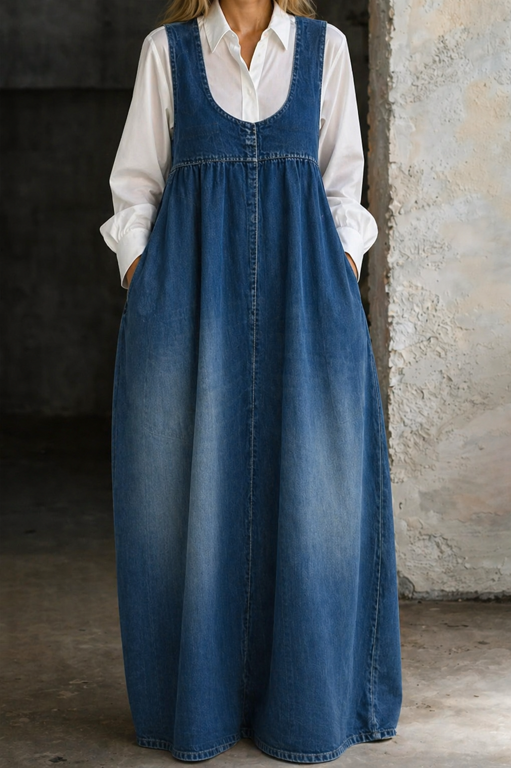 Veronica - Losse Denim Vestjurk
