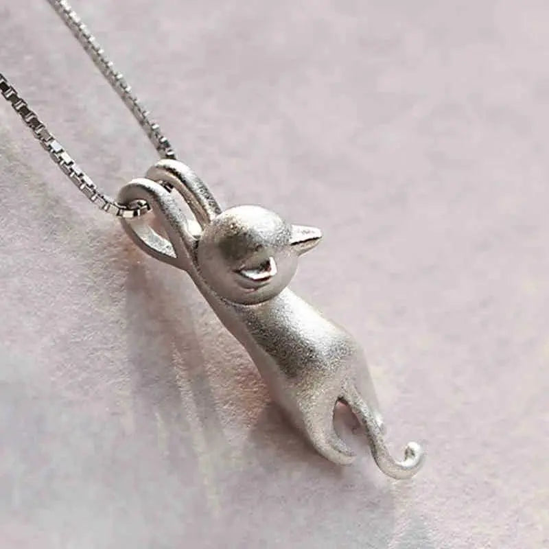 Leuke Ketting met een Zilveren Katje 925
