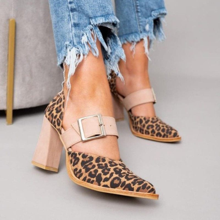 Avano - Leopard Suede Hakken