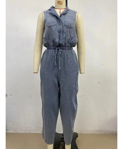Rosalia - Mouwloze Denim Jumpsuits