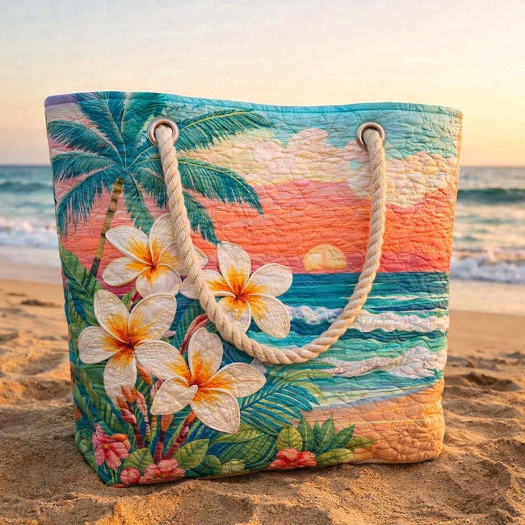 Tropische Vibe Gewatteerde Strandtas