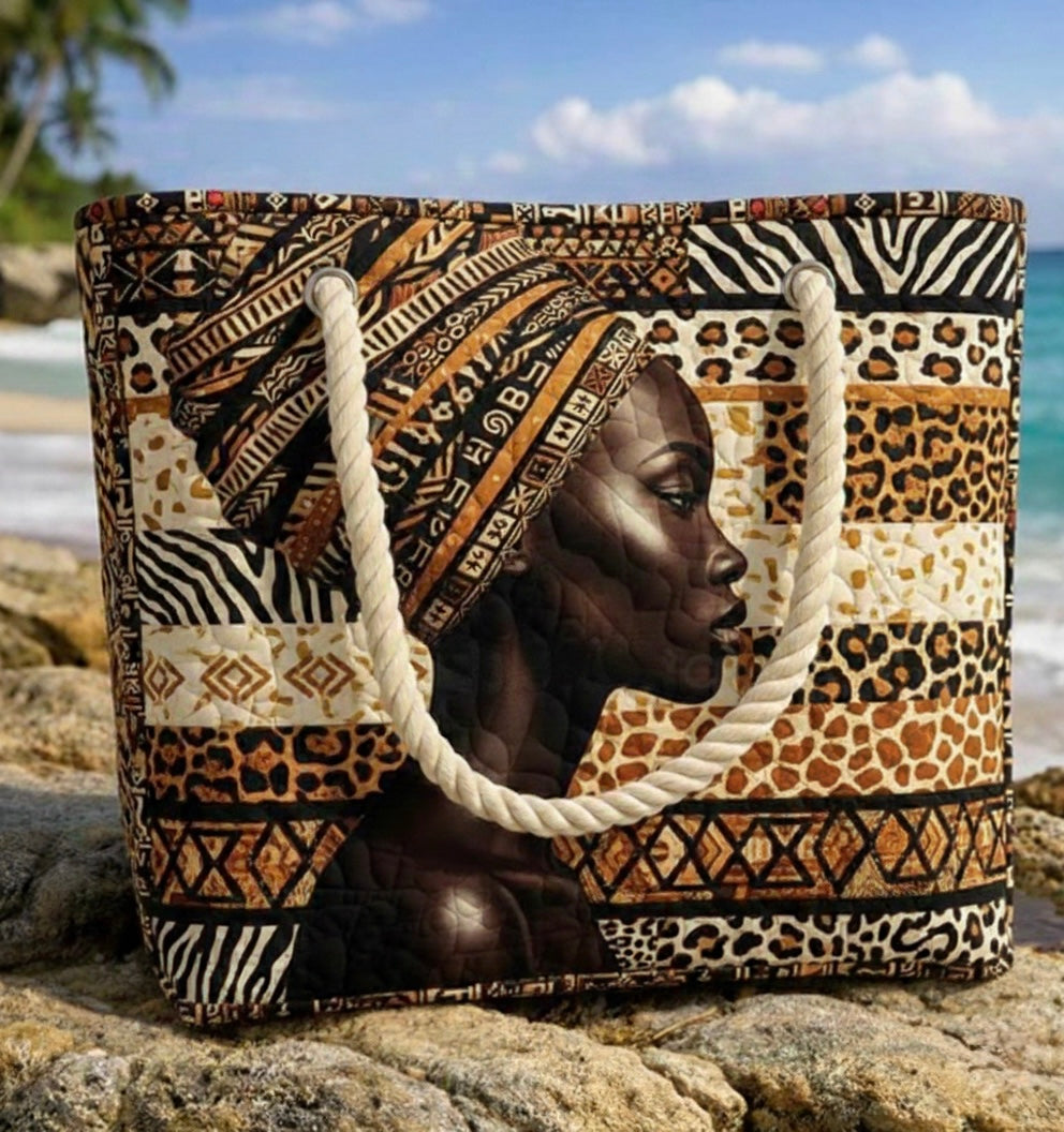 Gewatteerde Strandtas Melanin Queen