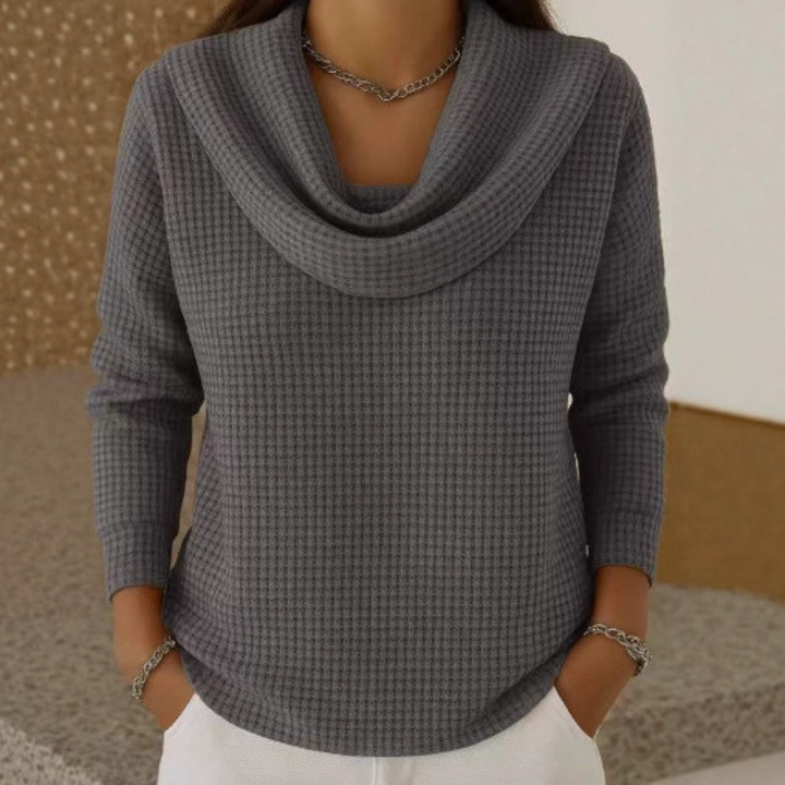AMBER | Elegante Trui - Warm Comfort en Vloeiende Watervalhals voor Elke Dag