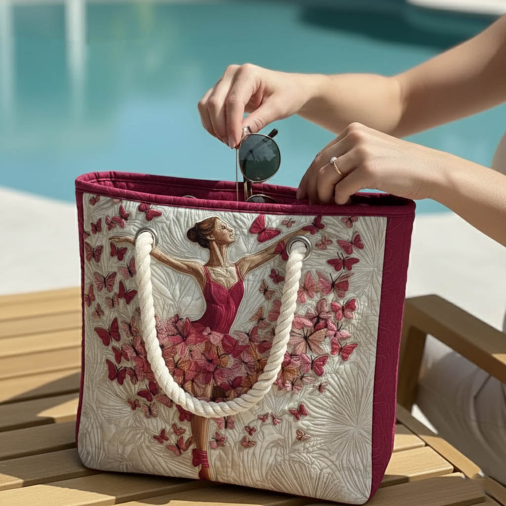 Gewatteerde Gequiltte Strandtas Ballerina