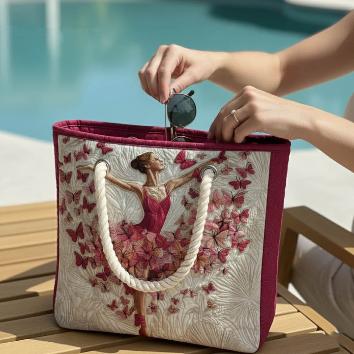 Gewatteerde Gequiltte Strandtas Ballerina
