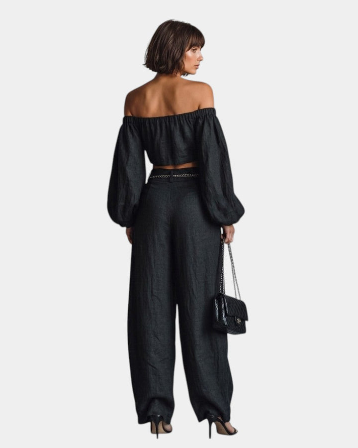 Cíntia - Set met off-shoulder top en wijde broek