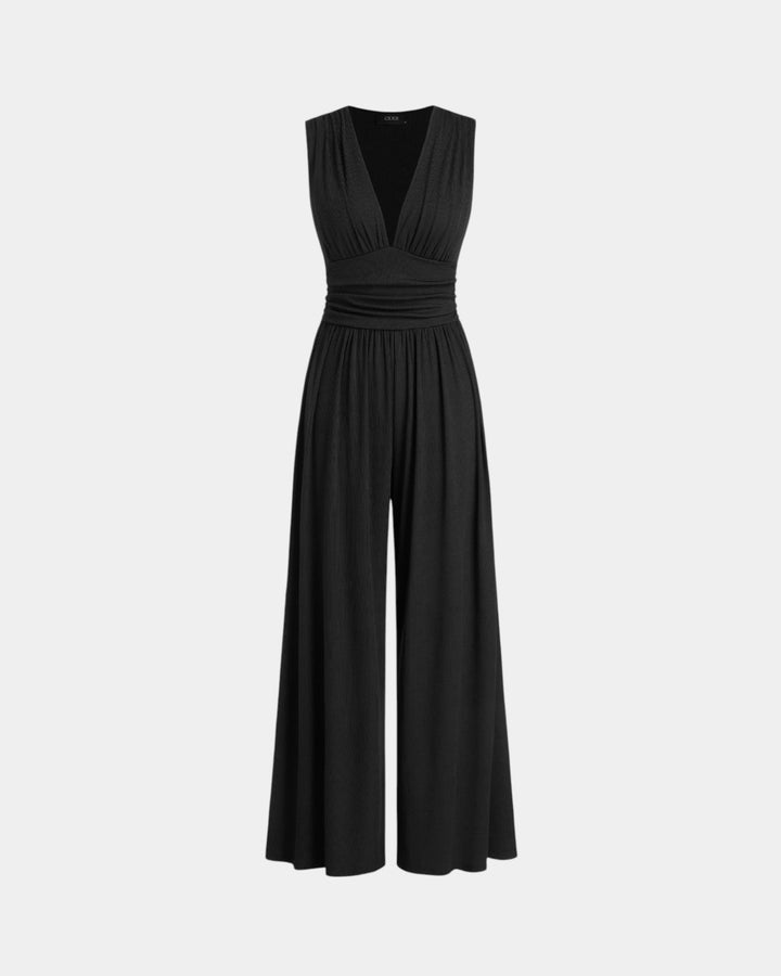 Sultana - Chique mouwloze jumpsuit met wijde benen