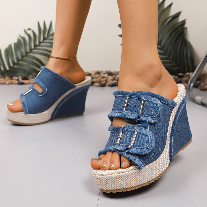 Atelier - Fray Edge Wedge Sandalen