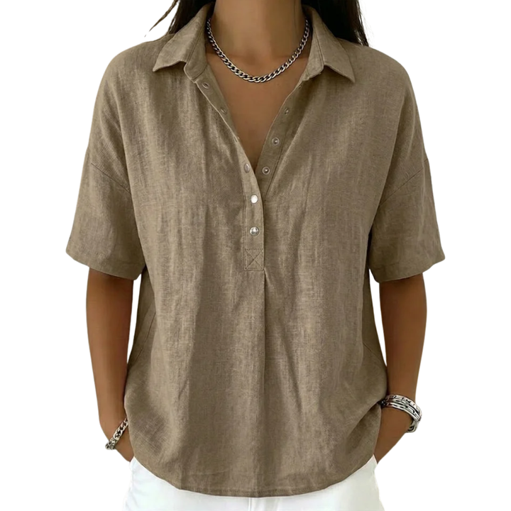 Willow - Blouse met Kraag en Knopen