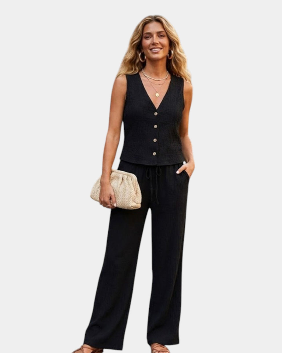 Vivette - Elegante broek en top set