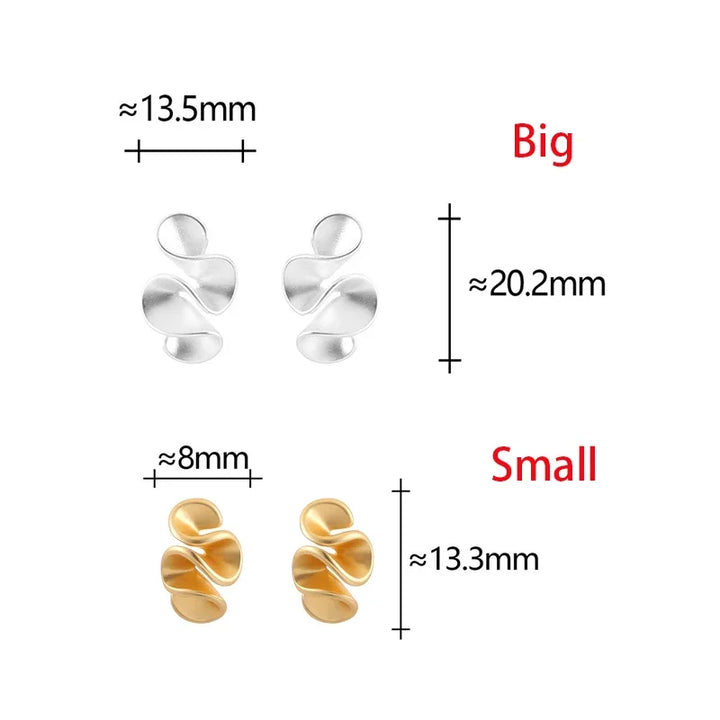 Earrings of Silver and 18K Gold