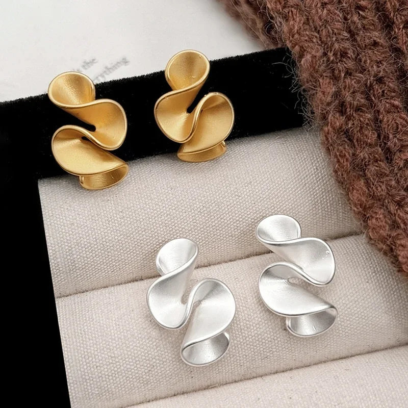 Earrings of Silver and 18K Gold