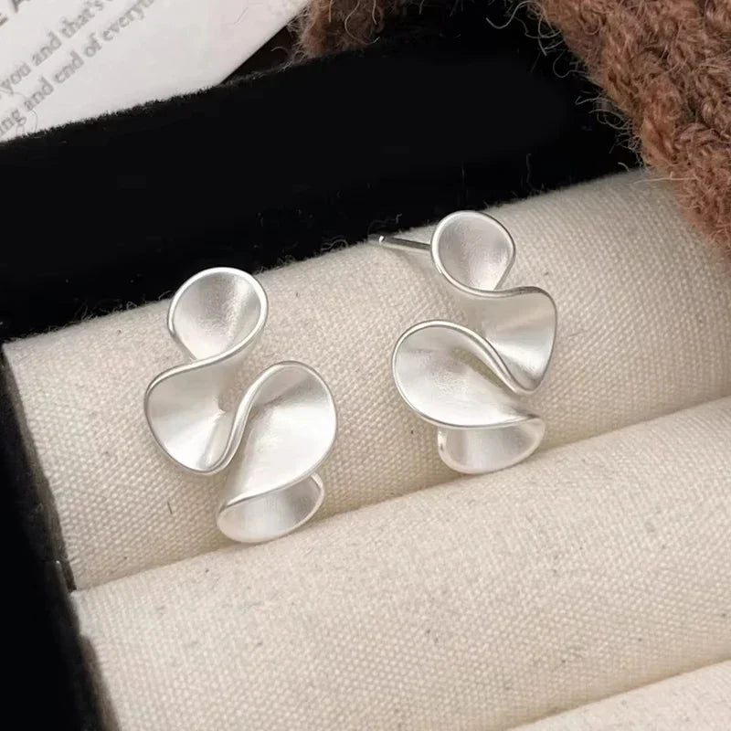 Earrings of Silver and 18K Gold