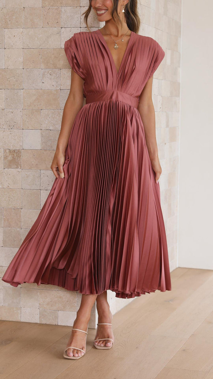 Leila - Elegante Plissé Jurk