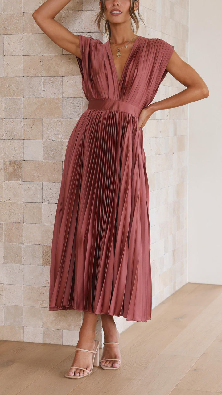 Leila - Elegante Plissé Jurk
