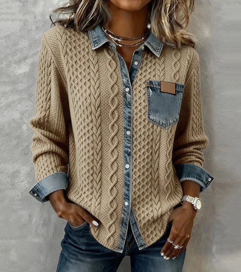 SANNE - Gebreide Top met Warm Comfort en Tijdloze Chic voor Elke Dag