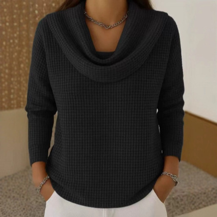 AMBER | Elegante Trui - Warm Comfort en Vloeiende Watervalhals voor Elke Dag