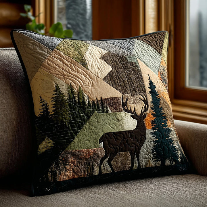 Whispering Pines Buck - Handgemaakt Kussenhoes