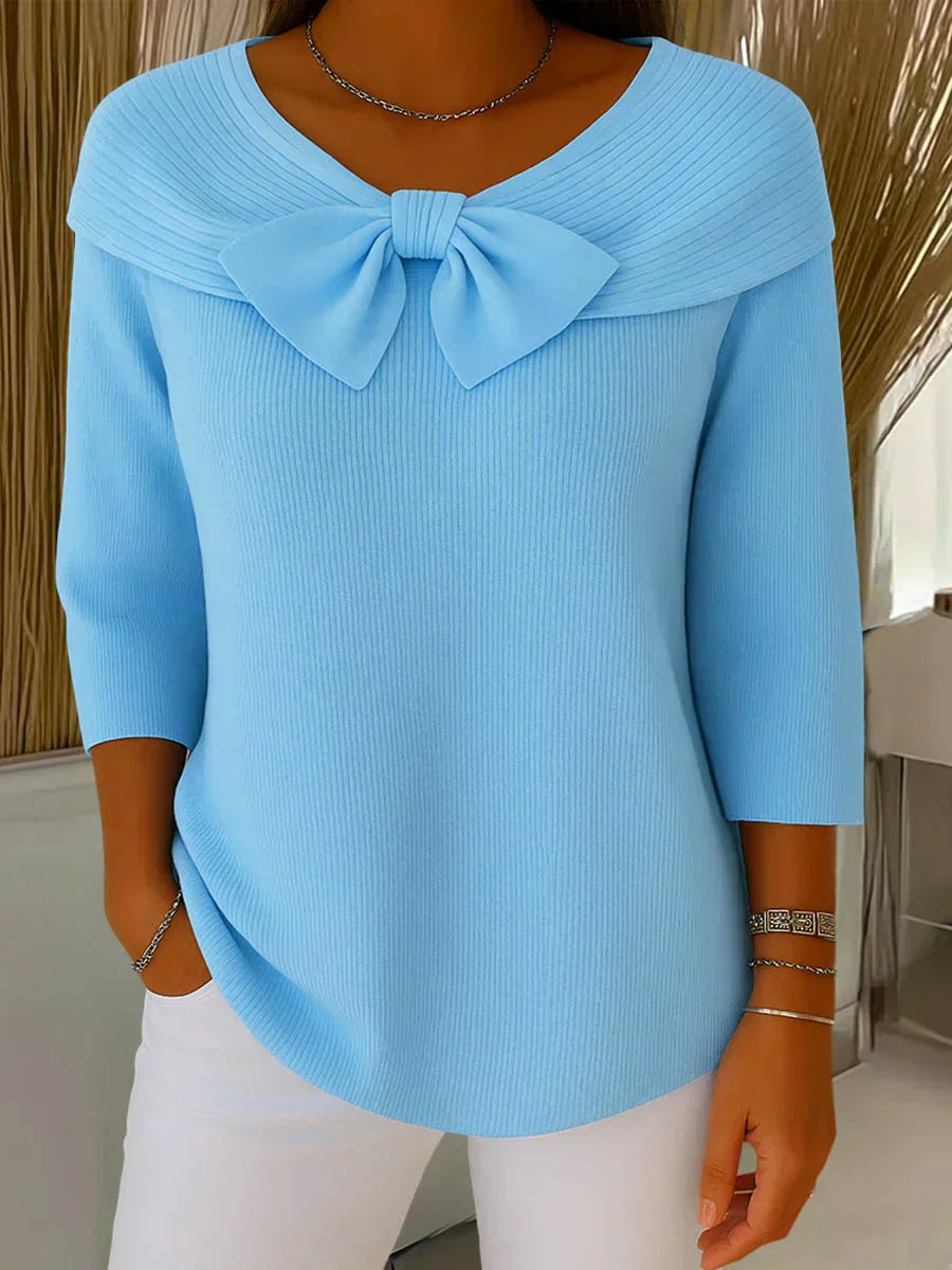 FLEUR - Elegante Top met Strik en Perfecte Pasvorm