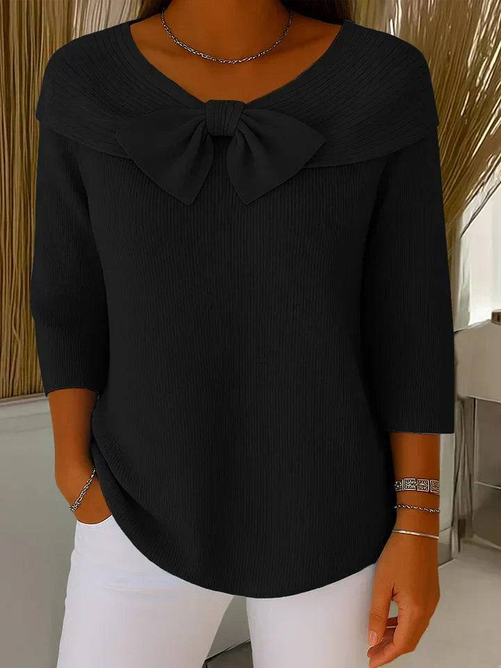 FLEUR - Elegante Top met Strik en Perfecte Pasvorm