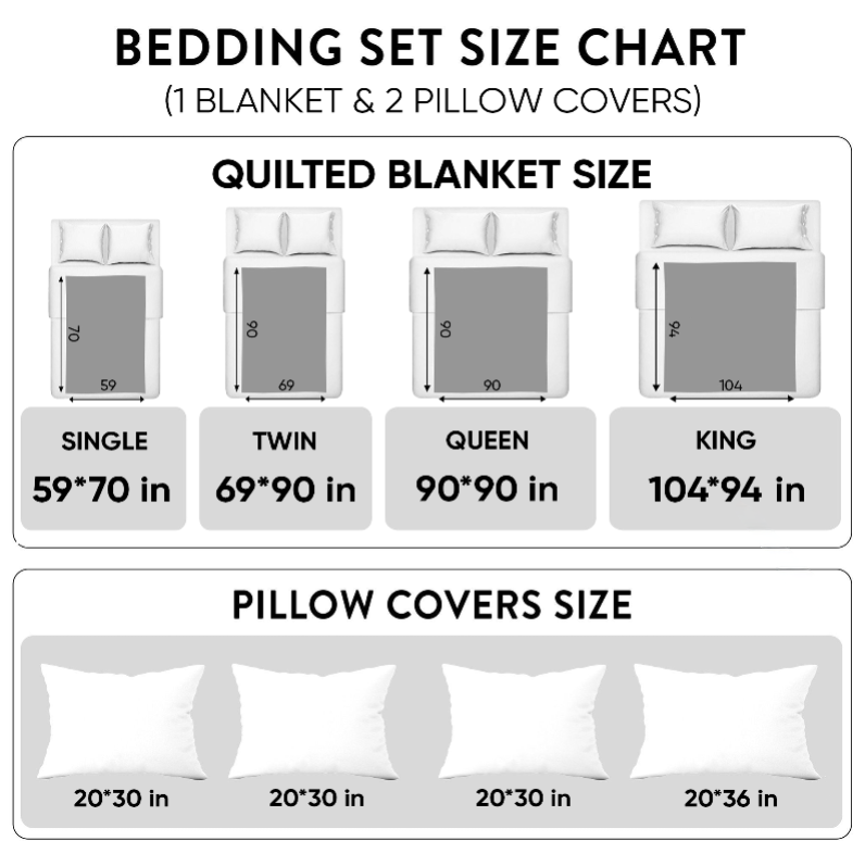 Bergbloemen - 3-delige Handgemaakte Beddenset