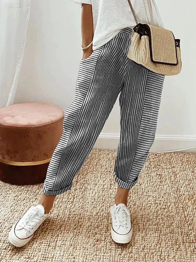SOPHIA - Elegante Casual Gestreepte Broek