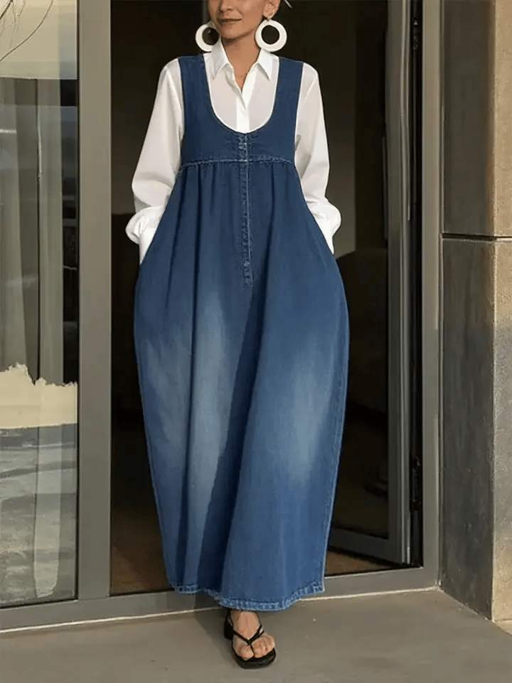 Veronica - Losse Denim Vestjurk