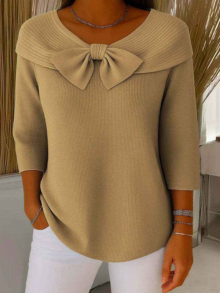 FLEUR - Elegante Top met Strik en Perfecte Pasvorm