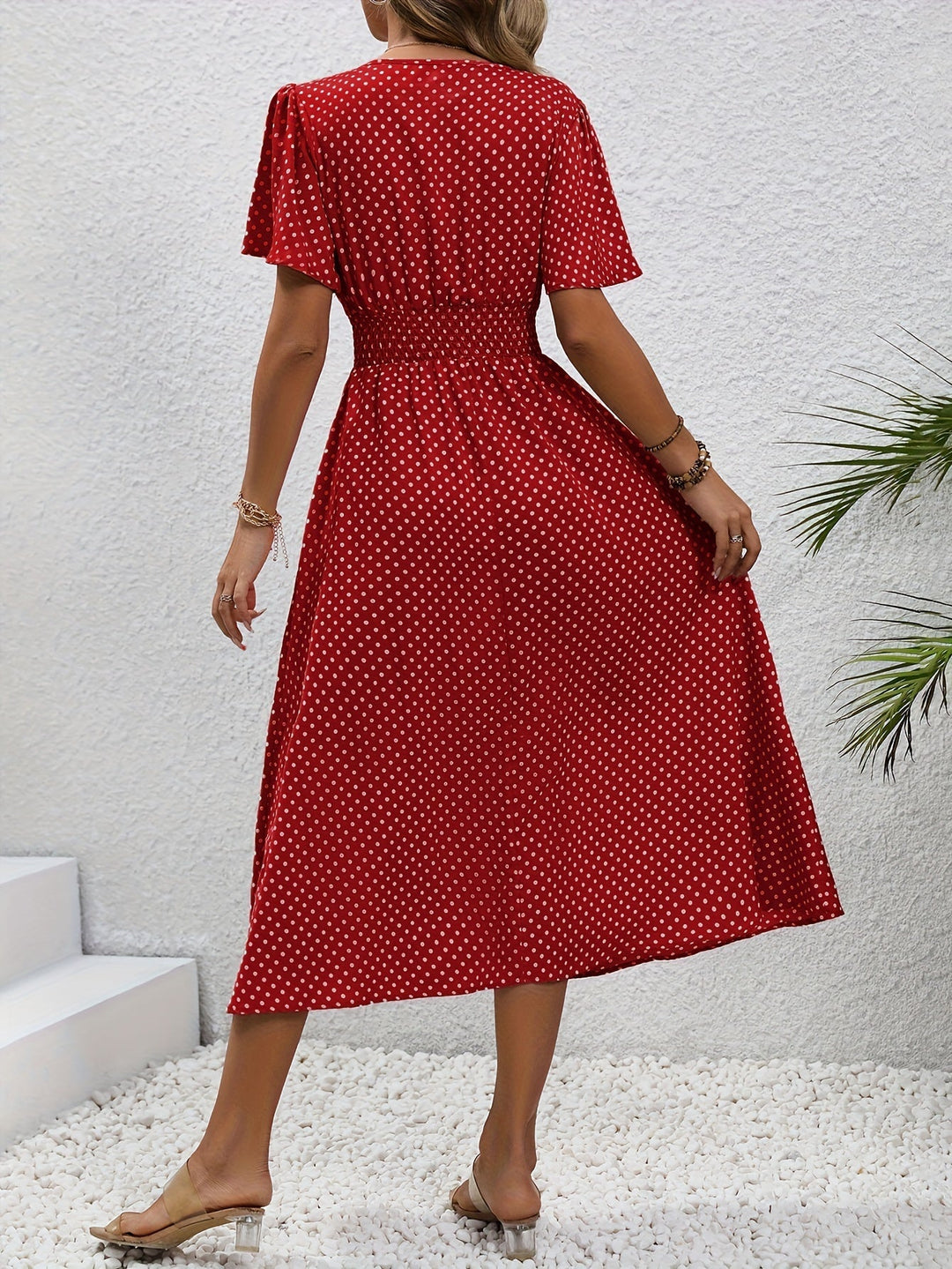 Élisa - Elegante Pois Jurk