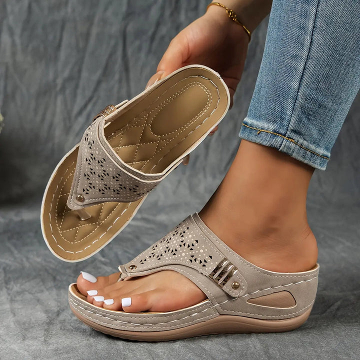 Élodie™ - Dames Sandalen Sleehak Tongs