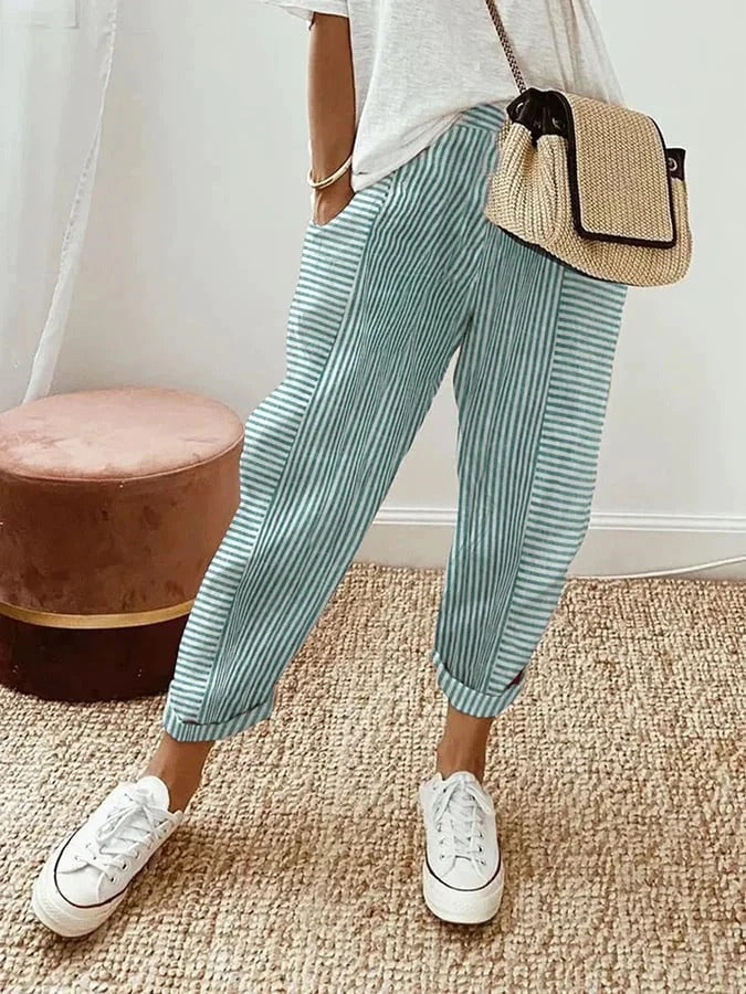 SOPHIA - Elegante Casual Gestreepte Broek