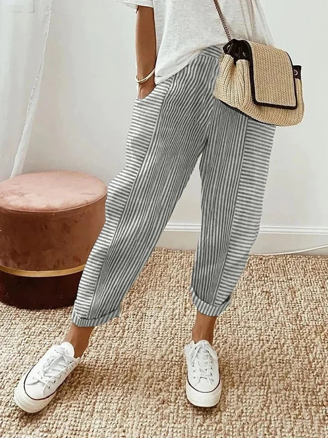 SOPHIA - Elegante Casual Gestreepte Broek