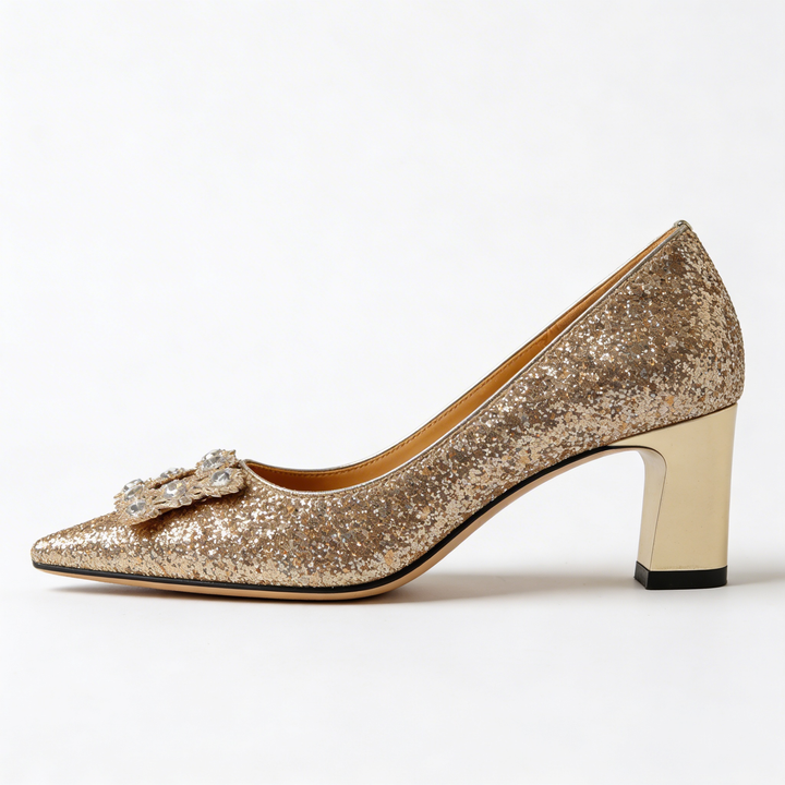 Magdalena - Orthopedische salon schoenen met brokaat