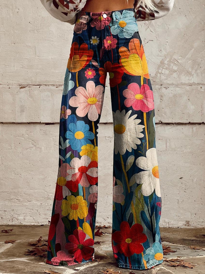 LÉNA - Elegante en Moderne Bloemenbroek