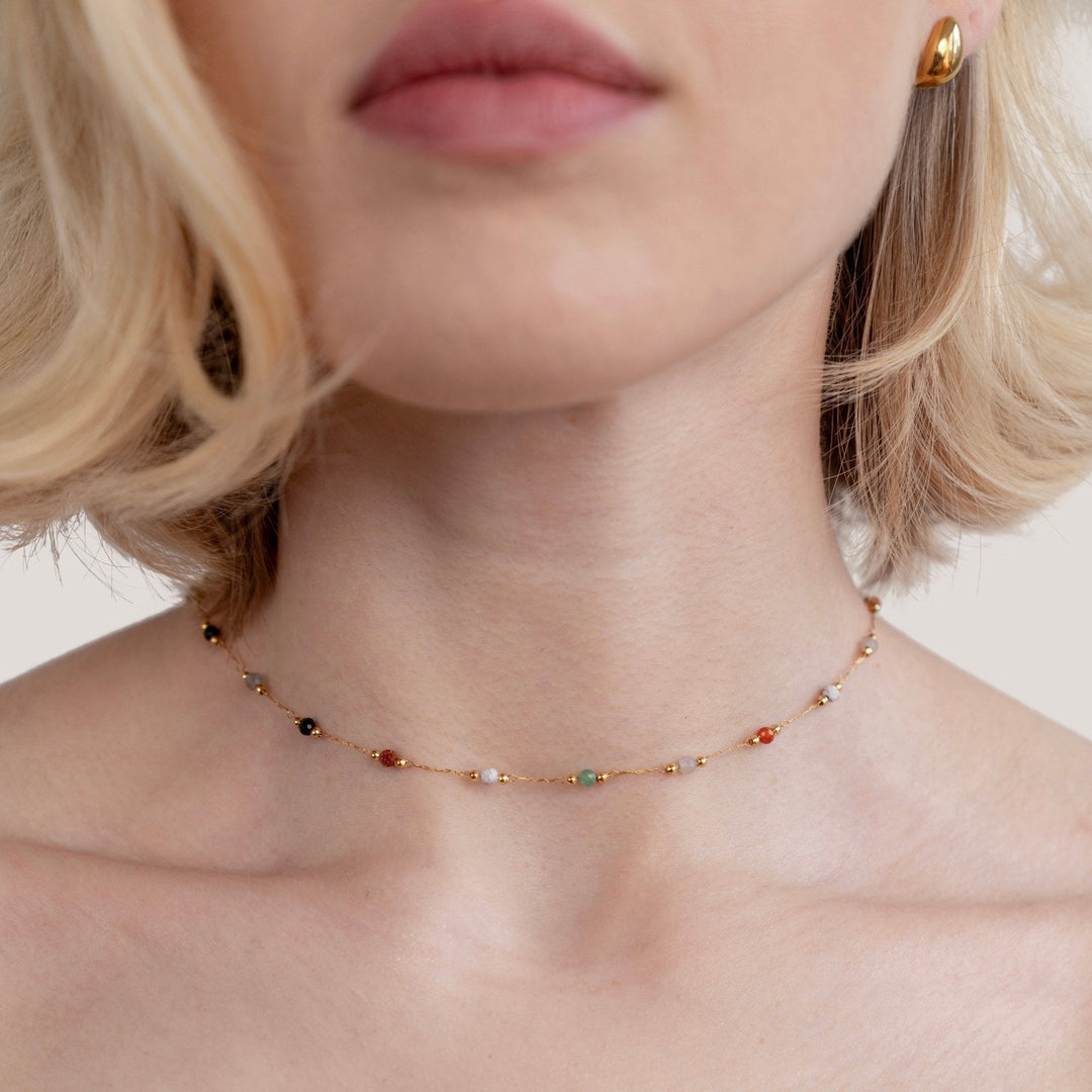 Minimalistische Halsketting met Steen