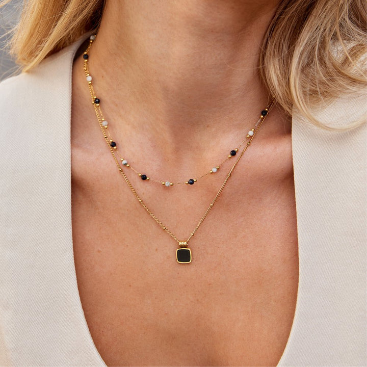 Laagcollier met Steentjes