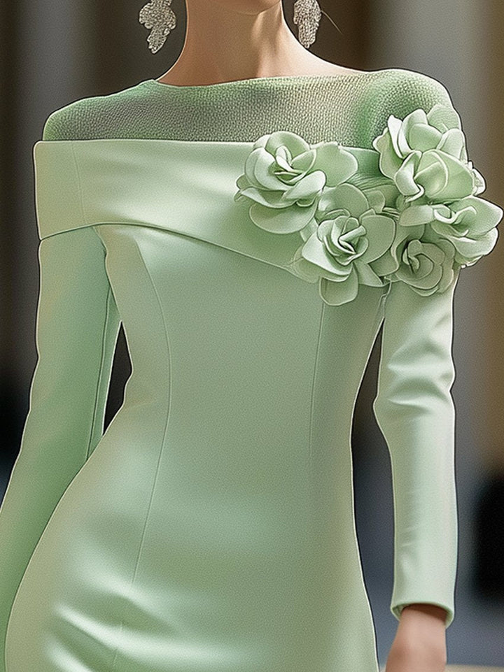 OPHELIA - LUXE JURK MET BLOOTGESCHUINE SCHULDERS