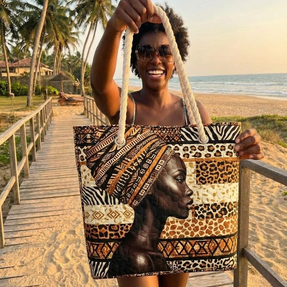 Gewatteerde Strandtas Melanin Queen
