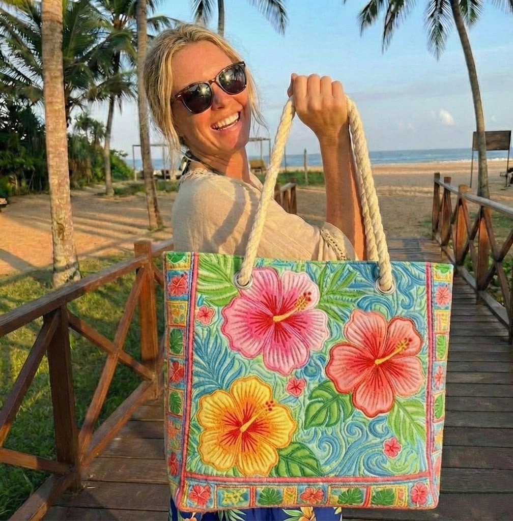 Gewatteerde Strandtas Tropische Vibes